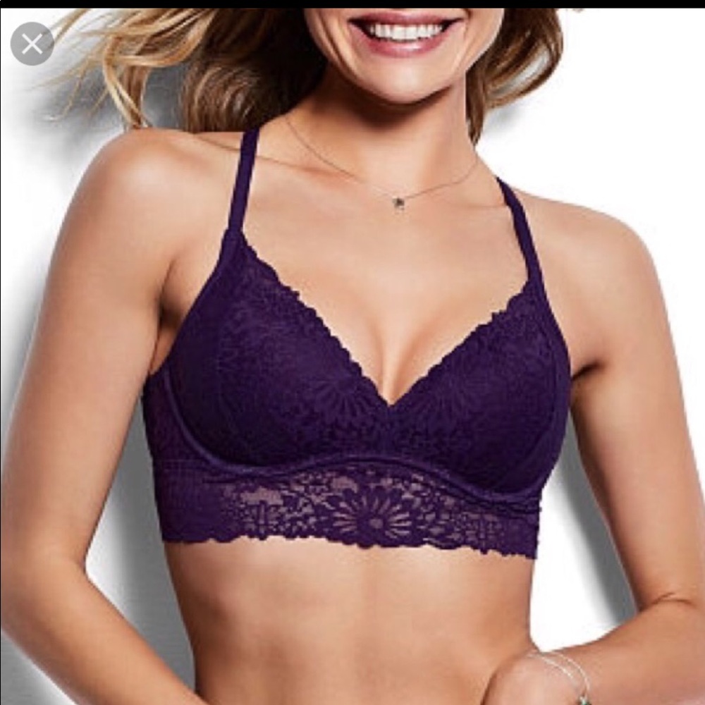 Victoria’s Secret PINK Dark Blue Lacy Bralette